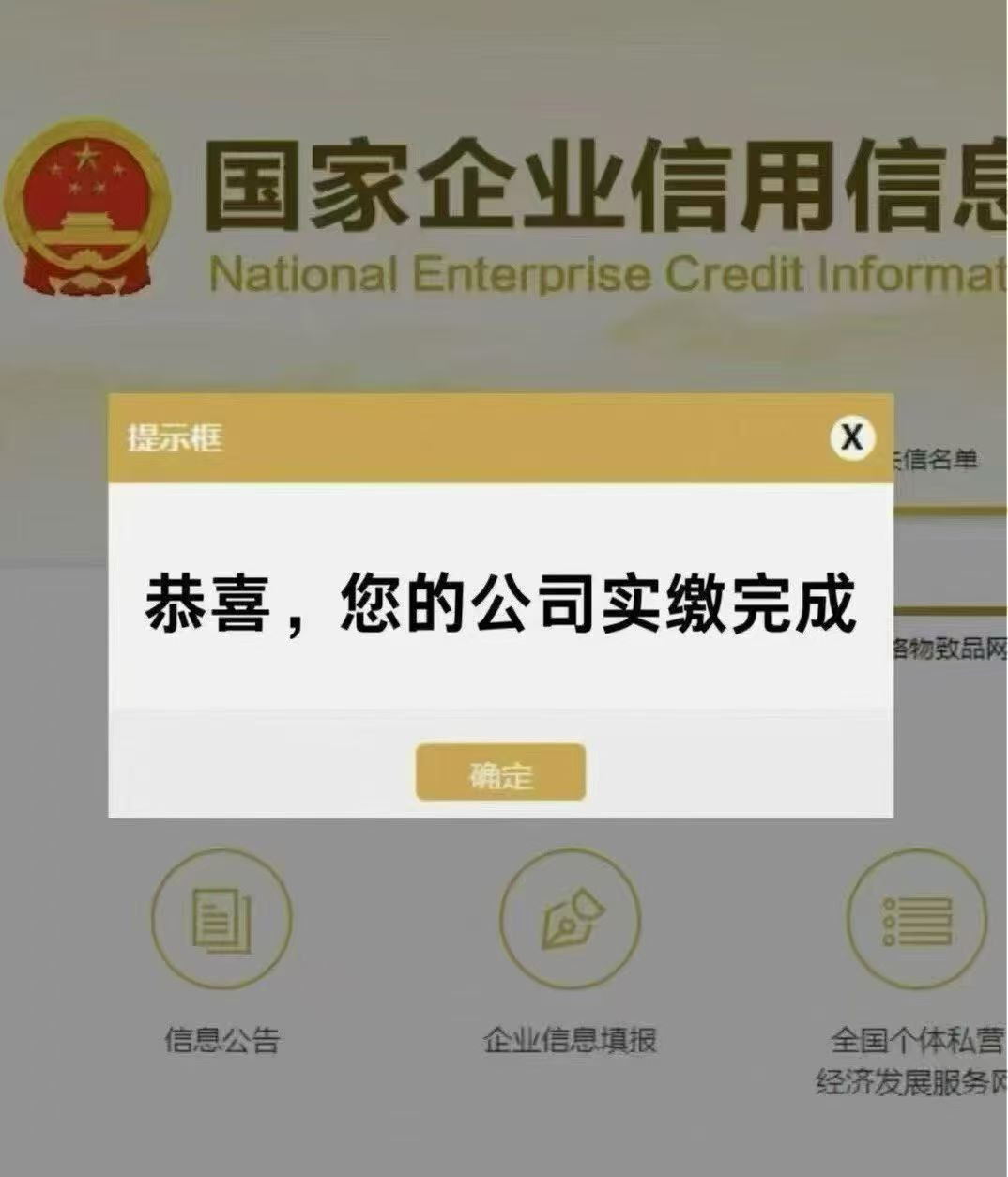 知识产权实缴结果